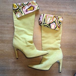 Emilio Pucci Vintage Boots suede and silk